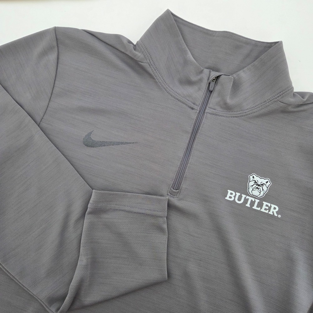Nike Dri Fit Butler Bulldogs Quarter Zip Pullover‎ Men's Medium Gray Athletic
